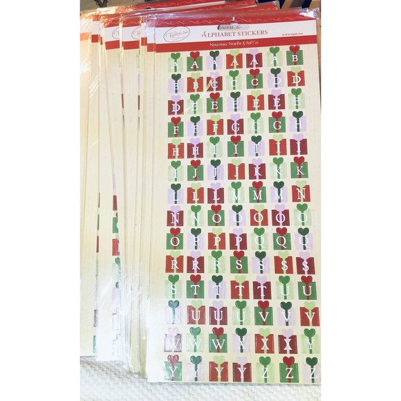 Alphabet Scrapbook Stickers Crafting Christmas Valentines Lot of 10 packs NEW - Picture 1 of 6